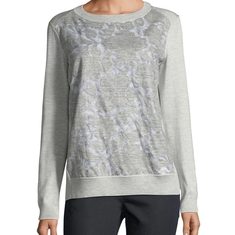 Lafayette 148 NY Aralynn Linen Silk Embellished Sweater – Elegant Lightweight